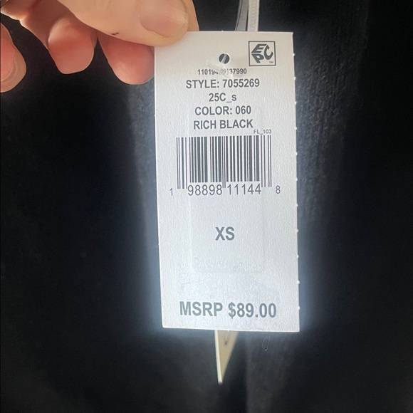 CeCe Black Ruffle Button-Up Cardigan - Picture 6 of 6